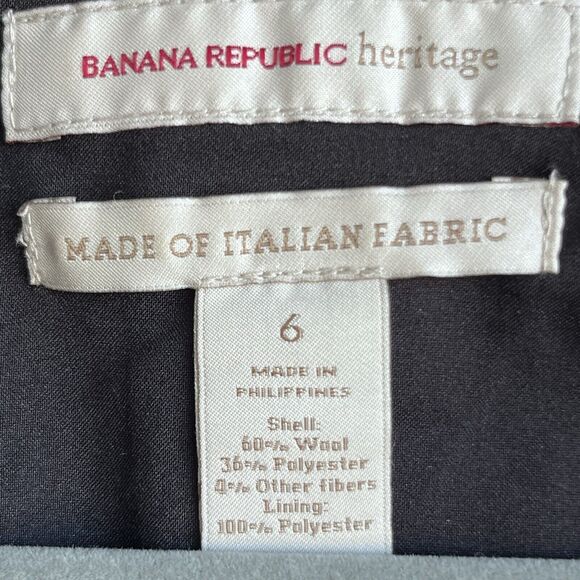 Banana Republic Heritage Womens Size 6 Black Gray Wool Blend Jacket Long Sleeve - Picture 3 of 11
